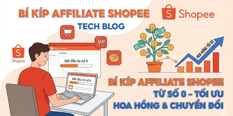 Bí kíp Bí kíp làm Affiliate Shopee cho người mới bắt đầu từ con số 0 giúp tối ưu hoa hồng và tỷ lệ chuyển đổi